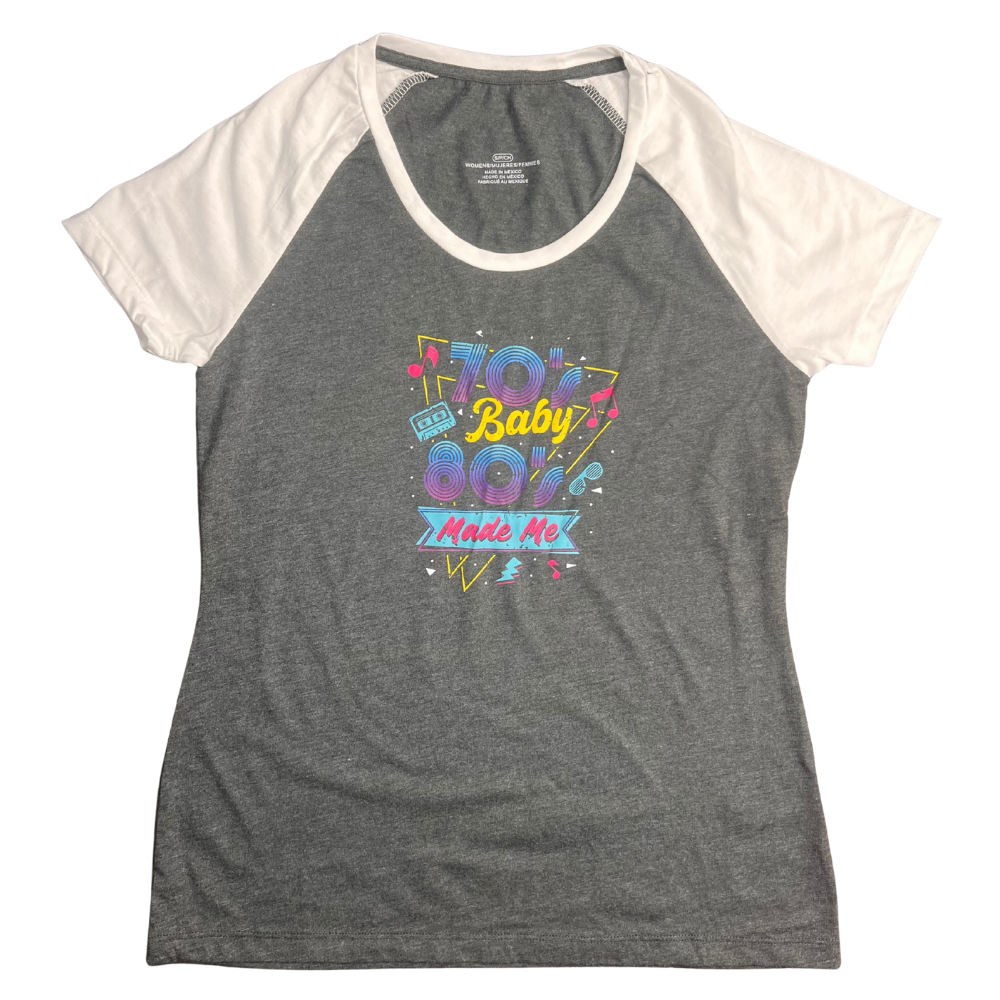 70's Baby, 80's Made Me Soft Vintage Women's Tee- Size Small