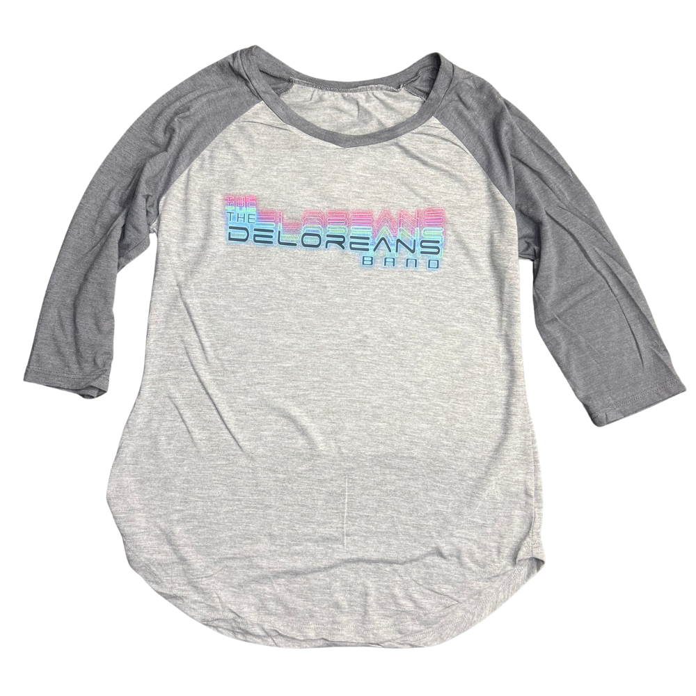 The Deloreans Band Fan Logo Soft Baseball 3/4 Sleeve Tee- Size Small