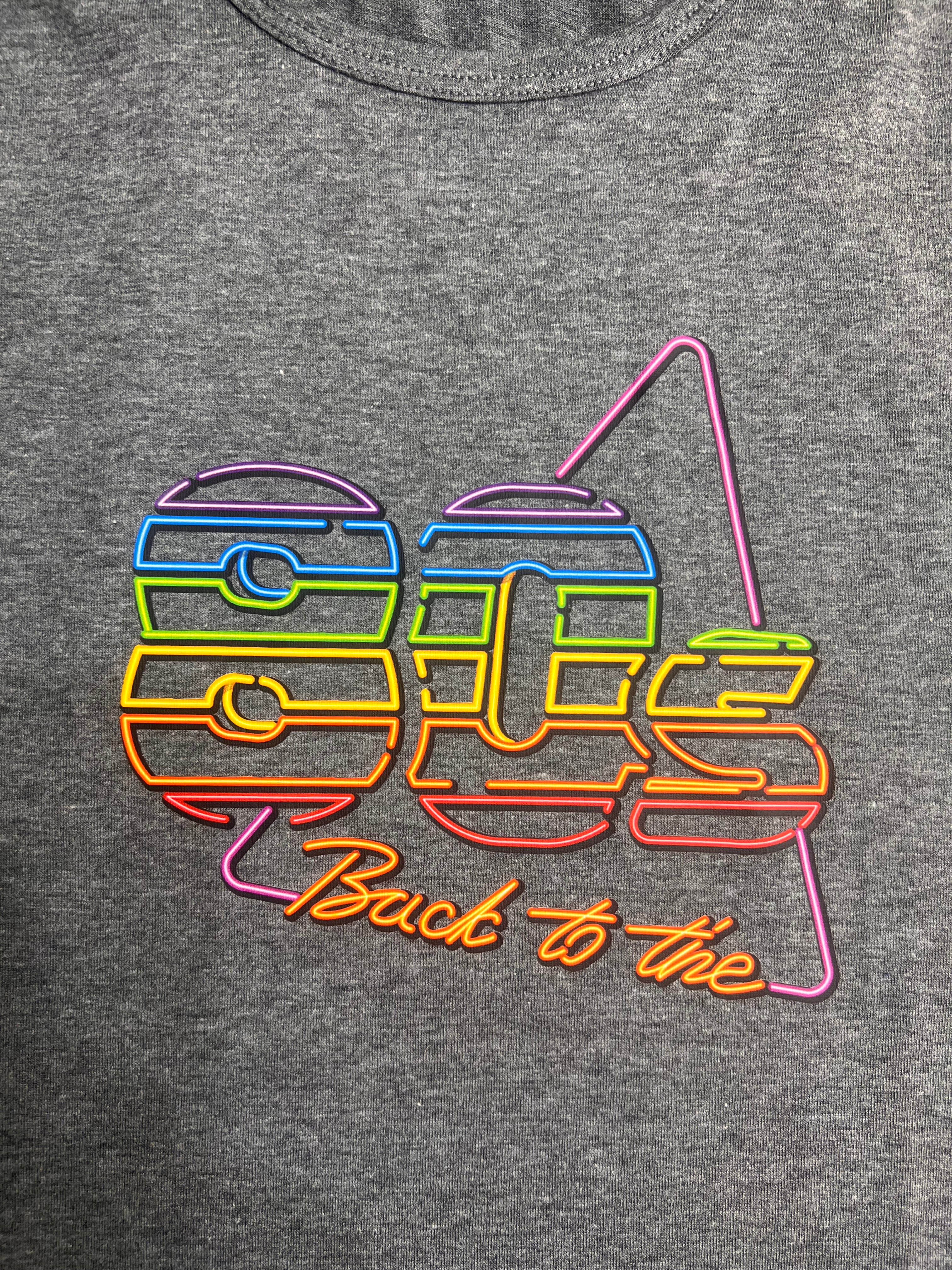 Neon Sign Back to the 80's Women's Gray Tank- Size Small