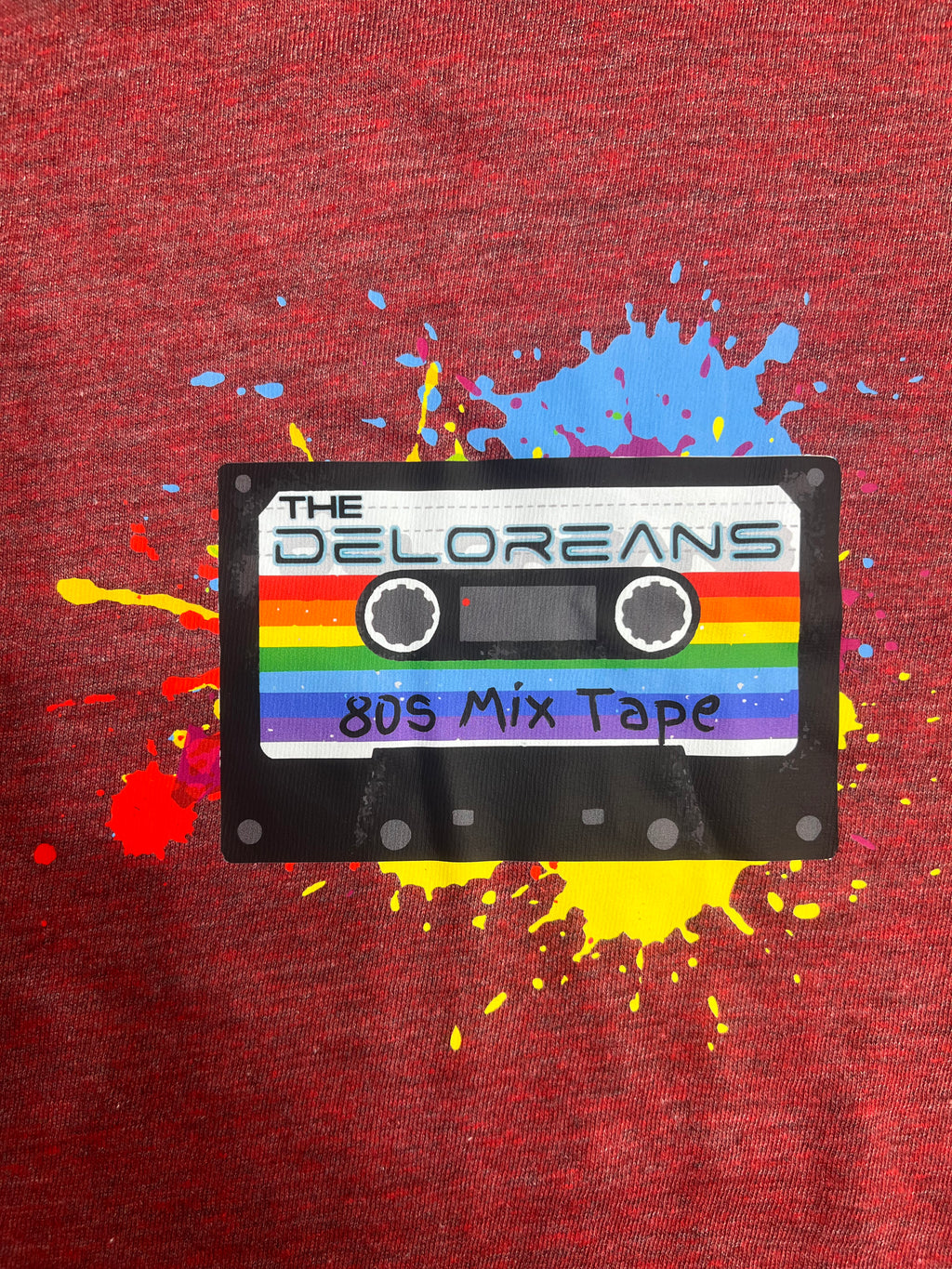 Mix Tape The Deloreans Band Soft Red Tank- Size Large