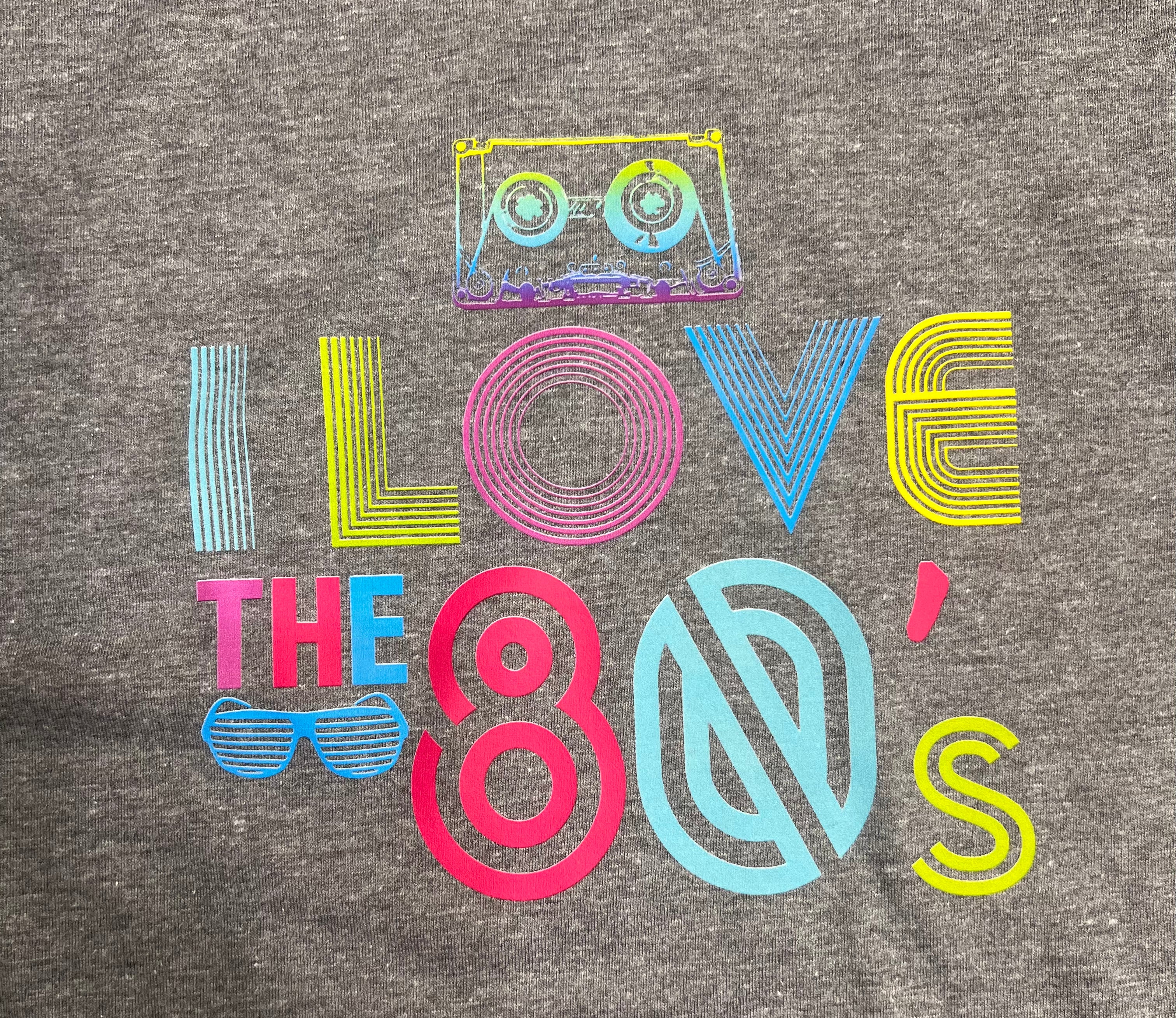 I Love the 80's Soft Baseball Tee- Size Large