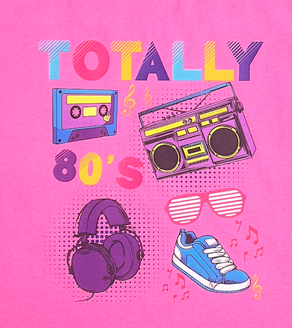 Totally 80's Women's Pink Tee- Large