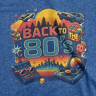 Back to the 80's Women's Athletic Long Sleeve Tee- Size Large
