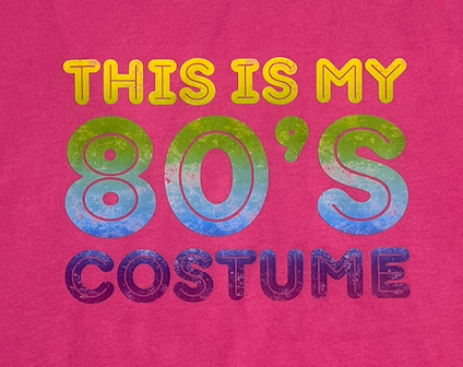 This is My 80's Costume Women's Pink Tee- Large