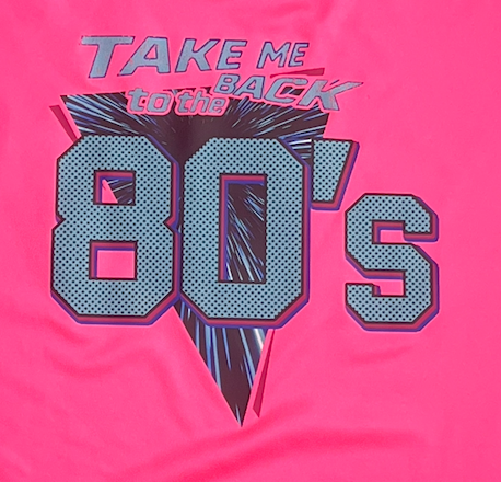 Take Me Back to the 80's Neon Pink Athletic Women's Tee- XS