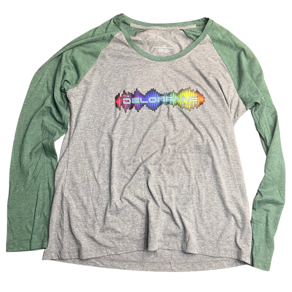 The Deloreans Band Equalizer Logo Soft Women's Baseball Tee- Size Large