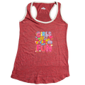 Soft Vintage Girls Just Wanna Have Fun Red Tank- Size Large