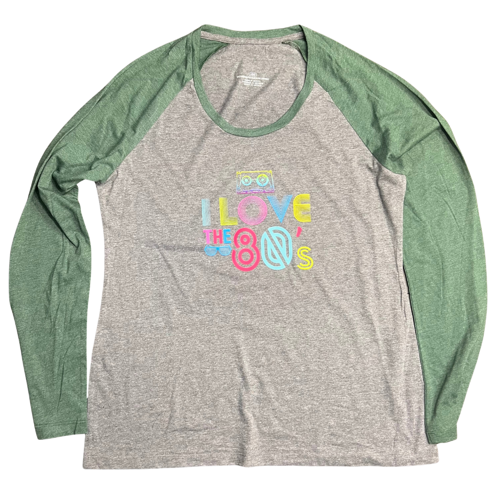 I Love the 80's Soft Baseball Tee- Size Large