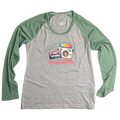 Nostalgic Moments Soft Green Baseball Tee- Size XL