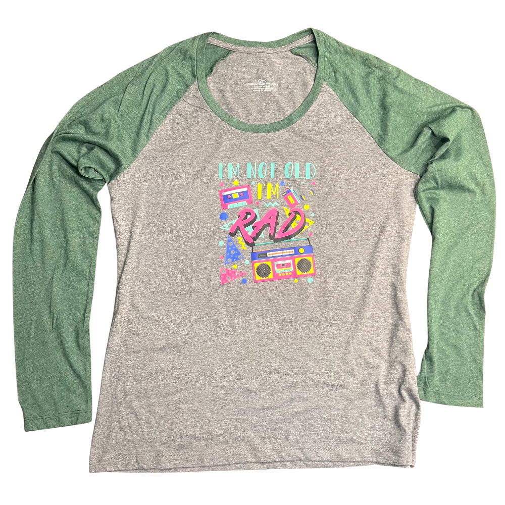 I'm Not Old, I'm Rad Soft Vintage Baseball Women's Tee- Size Large