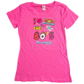 Pink I Love The 80s Delorean Band Tee- Large