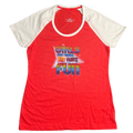 Girls Just Wanna Have Fun Red Women's Vintage Tee- Size Medium
